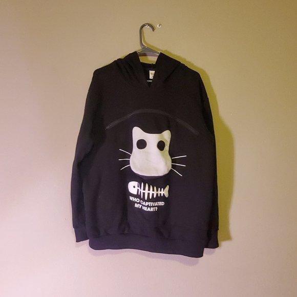 Black Pet Carrier Hoodie Sweatshirt - UNISEX - (IKEA PANDA NOT INCLUDED) - Picture 2 of 7
